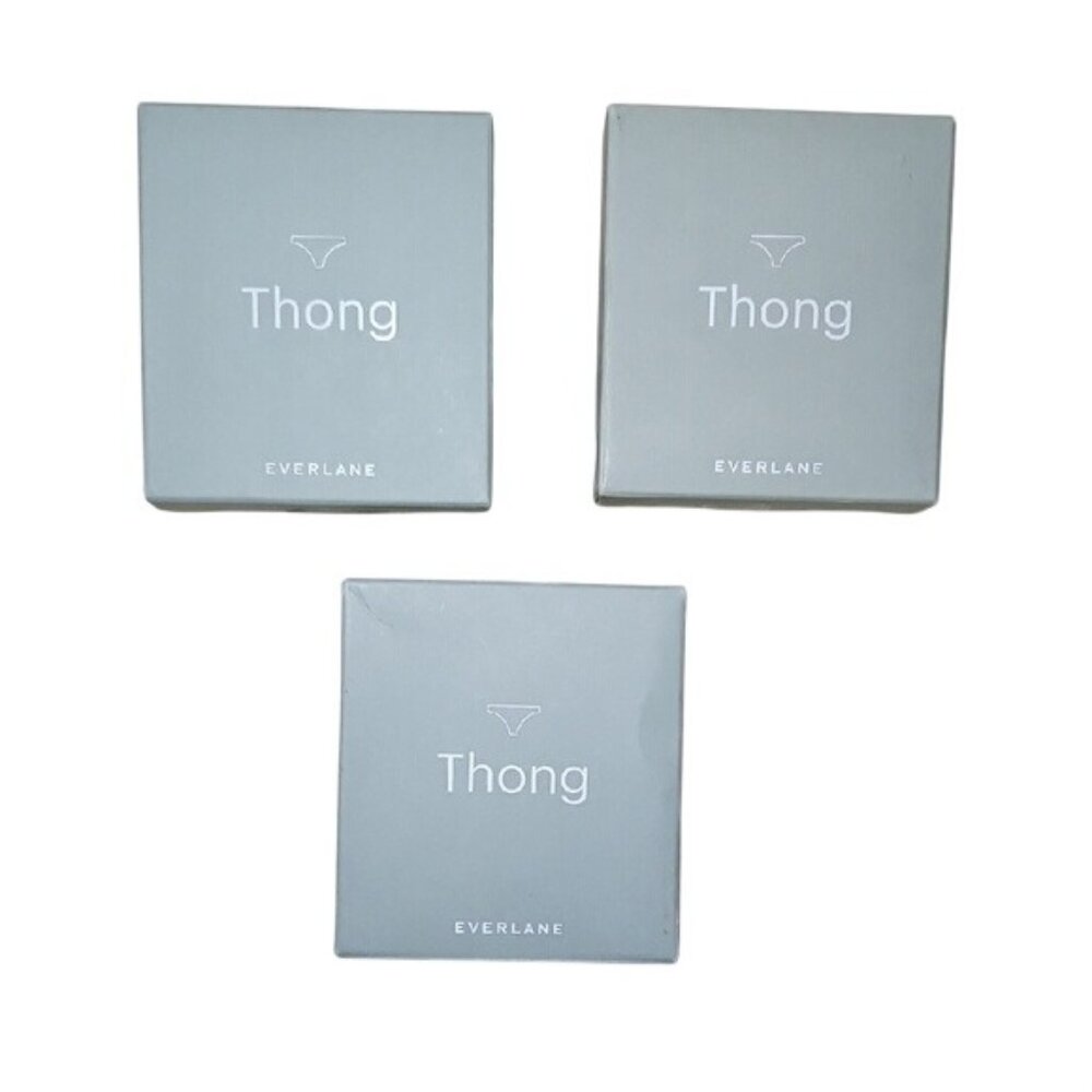 Everlane Pima Cotton Thong Panty Lot - 3 Pairs XXS New Soft Breathable Comfort